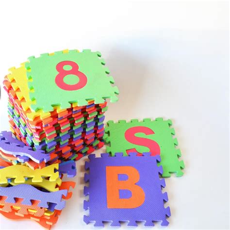Children's Foam Alphabet Tile Floor - Indoor Play Area - 28 Tiles ...