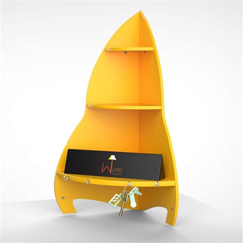 Buy Unicus Rocket Shaped Large Corner Wall Shelf Online | WoodenTwist