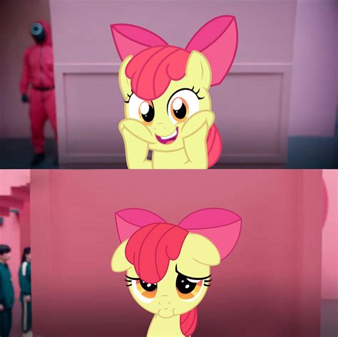Squid Games 2 (Smile! meme) starring applebloom by kuren247 on DeviantArt