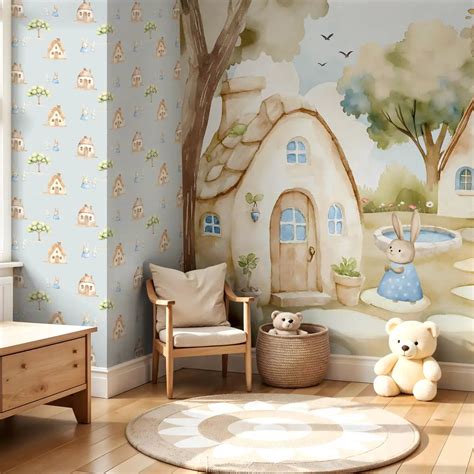 Hopper Town Repeat Pattern, for Kids Room| Life n Colors