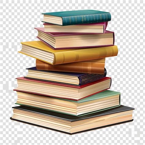 Premium Photo | Books Stacked Isolated on Transparent Background Design