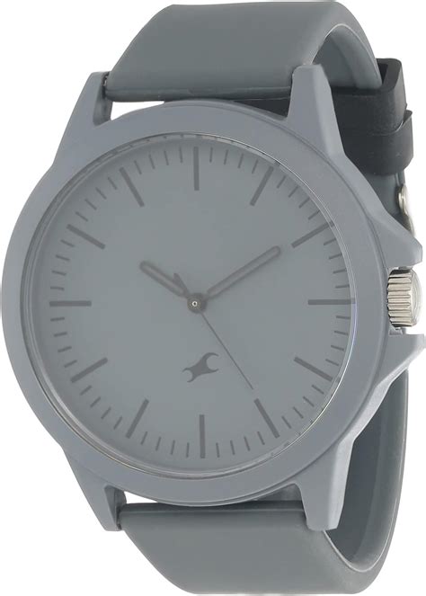 Buy Fastrack The Minimalists Quartz Analog Grey Dial Silicone Strap ...