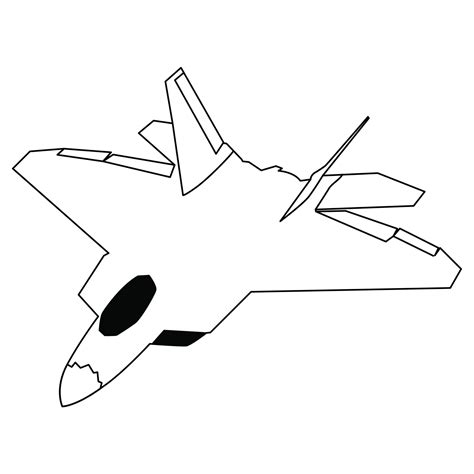 F22 raptor jet fighter black and white vector design 11440449 Vector Art at Vecteezy