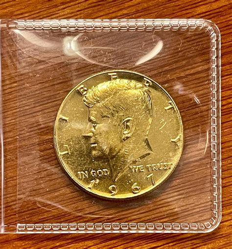 1967 Kennedy Gold Plated Silver 40% Half Dollar Kennedy Half Dollar - Etsy