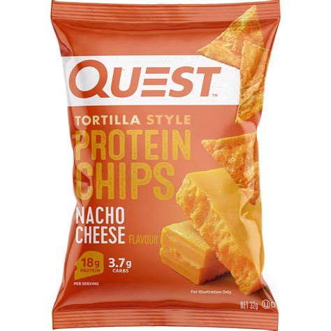 Quest Tortilla Style Protein Chips Nacho Cheese Flavour 32g | Woolworths
