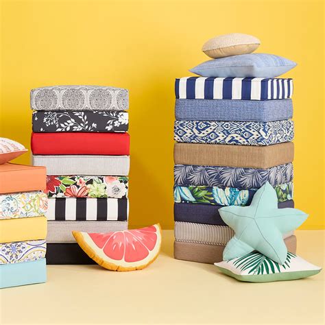 Navy Blue Ticking Striped Outdoor Deep Seat Cushion | At Home