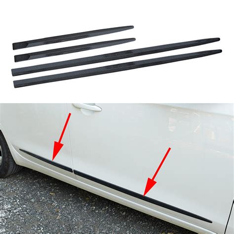 Universal Carbon Fiber Car Door Side Body Molding Strips Protector Scuff Trim | eBay
