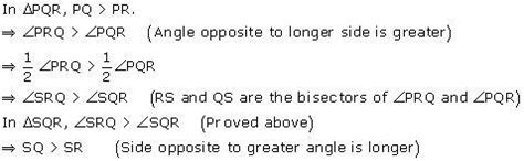 in the given figure if PQ is greater than PR and QS and Rs are the ...