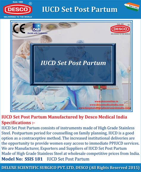 Postpartum IUD Instrument Sets - Manufacturers, Exporters & Suppliers India