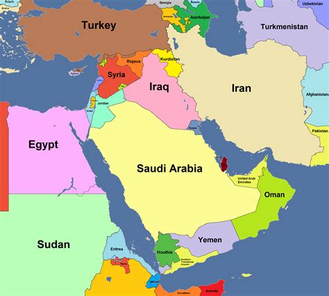 World Map of Middle East 的图像结果
