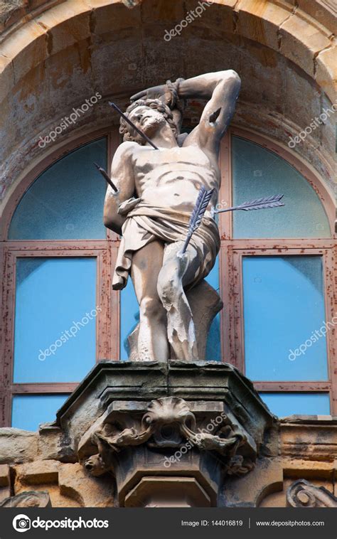 Donostia-San Sebastian: the statue of San Sebastian pierced by arrows ...
