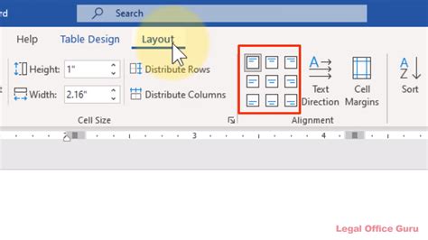 Image result for Word Alignment Table