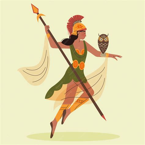 Premium Vector | Hand drawn athena illustration