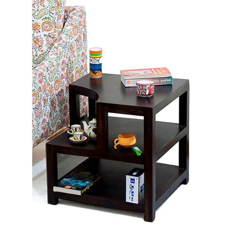 TimberTaste Sheesham Wood OPAL Side Table Natural Teak finish