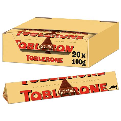 Toblerone Milk Chocolate (Pack of 20, 100 gram) : Amazon.in: Grocery ...