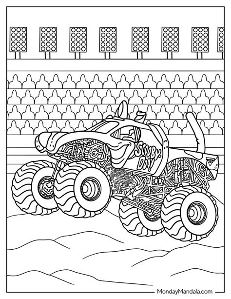 Monster Jam Coloring Pages Printable Pdf