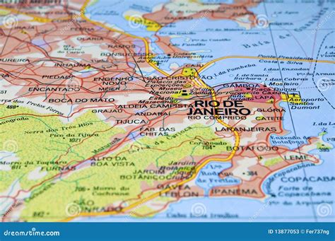 Rio de Janeiro map. stock image. Image of south, coast - 13877053