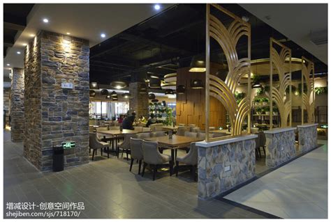 30万元餐饮空间221平米装修案例_效果图 - 广东餐厅设计【艺鼎新作·椰客】 - 设计本