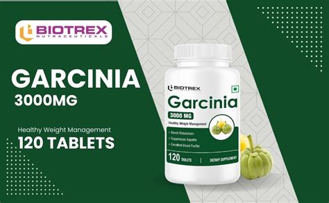 Biotrex Nutraceuticals Garcinia Cambogia 3000mg 60% HCA With 6mg ...
