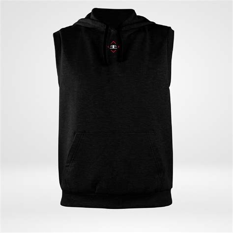 Men’s Sleeveless Hoodie- Black – Encore Custom