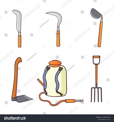 Farmer Tools Illustration