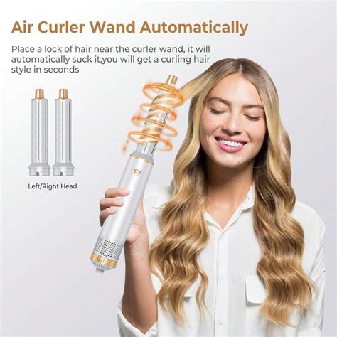 Air Styler Cepillo de aire caliente 5 en 1,30 mm rizador de aire ...