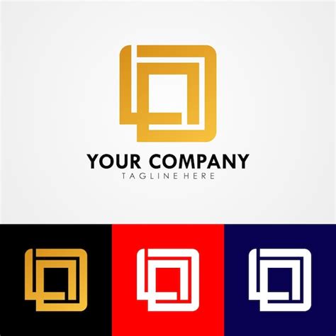 Corporate identity branding logo formed with maze design | Premium Vector