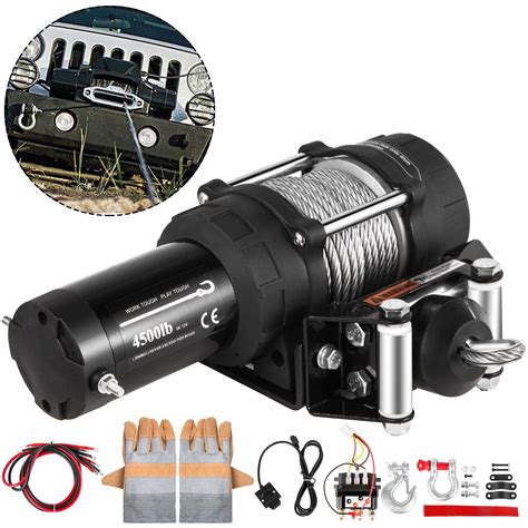 Buy VEVOR Electric Winch 4500lb Load Capacity Truck Winch Compatible ...