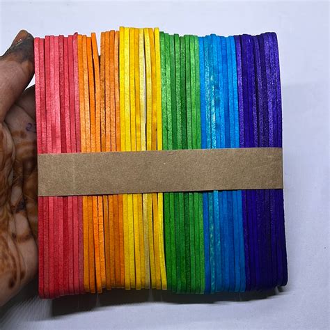 Color ice cream sticks 10 inches – KnowHowArtCraft