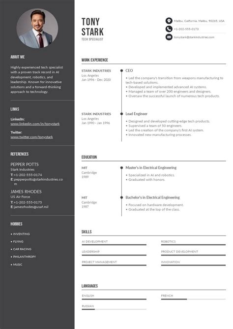 Image result for Tech Resume Example