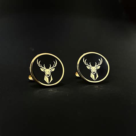 Black Stag Cufflinks - 18kt Gold Plated – The Boqor