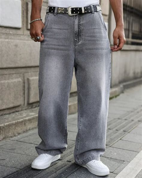 Light Grey Loose Fit Jeans – Waysho