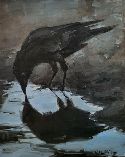 Crow Painting, Original Oil Painting, Diy Painting, Crow Art, Raven Art ...