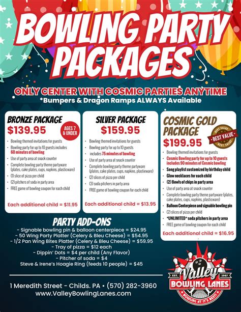 Birthday Party Ideas | Birthday Party Packages | Valley Bowling Lanes ...