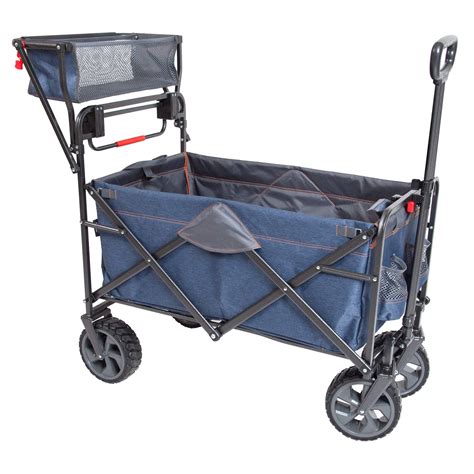 Buy Mac Sports 300LB Capacity Push Wagon with Wheels, Handle and Basket ...
