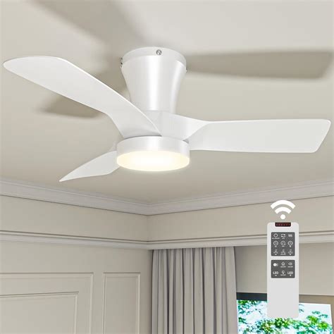 Mpayel 22" Small Ceiling Fans with Lights and Remote - Flush Mount ...