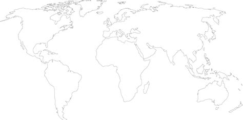 Simple World Map Outline 的图像结果