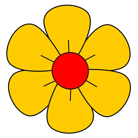 Clip Art Yellow Flower