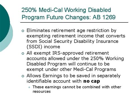 Image result for Working Disabled Program Chart