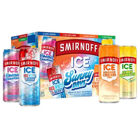 Smirnoff Premium Malt Beverage, Sunny Days, Assorted (12 fl oz ...