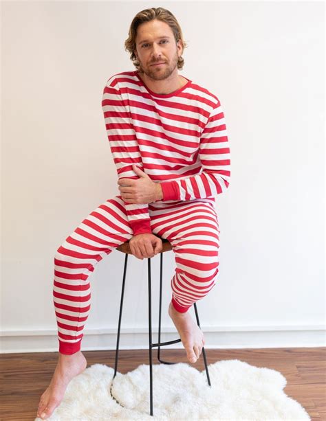 Mens Red & White Stripes Pajamas - Walmart.com
