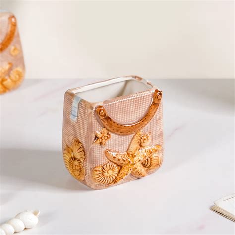 Beach Chic Ceramic Bath Set Of 3 Beige Online - Premium Bath Set | Nestasia