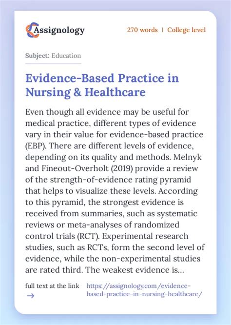 Example of Using Evidence-Based Practice in Nursing Scenario 的图像结果