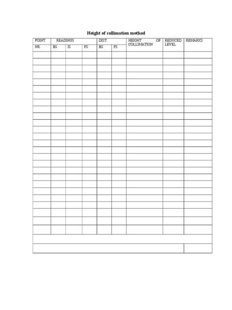 Height of Collimation Method 的图像结果