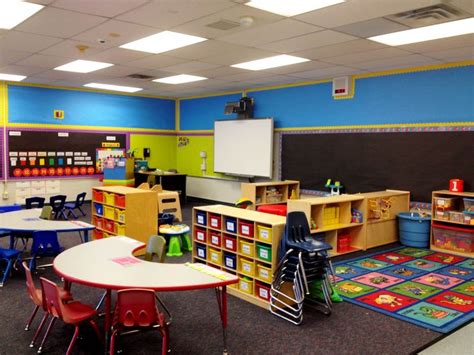 Preschool Classroom Layout with Tables and Chairs