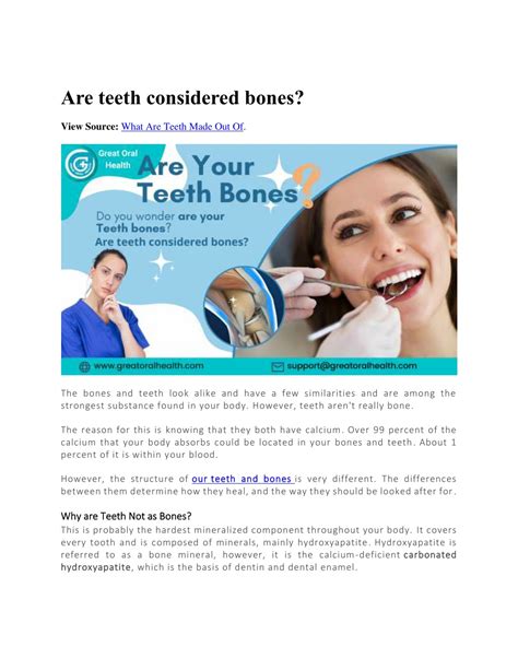 PPT - Are teeth considered bones PowerPoint Presentation, free download ...