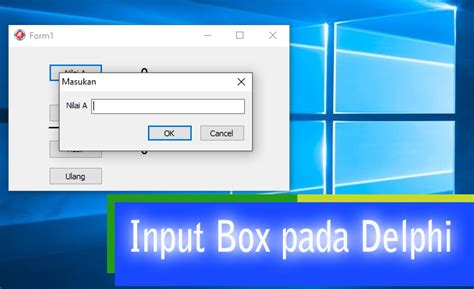 InputBox Delphi 的图像结果