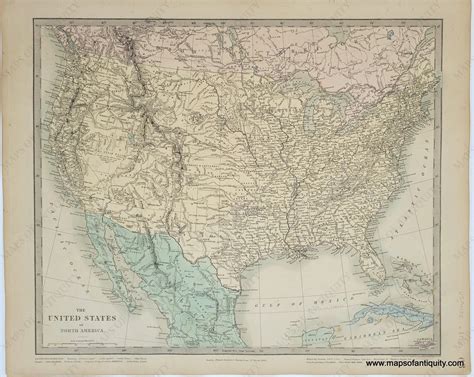 Antique Us Map