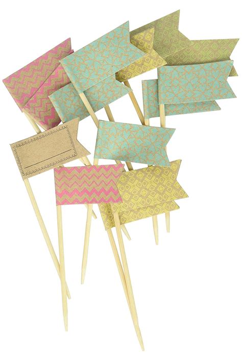 Paper Food Flags Cake Decorates, Set of 20 : Amazon.in: Grocery ...