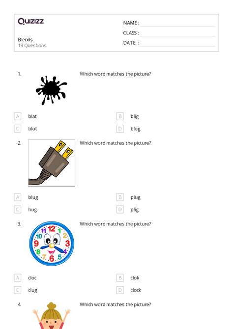 50+ Blends worksheets for 2nd Class on Quizizz | Free & Printable